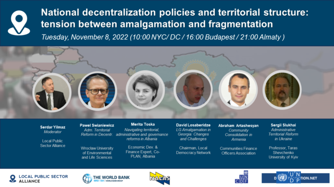 Webinar: National decentralization policies and territorial structure ...